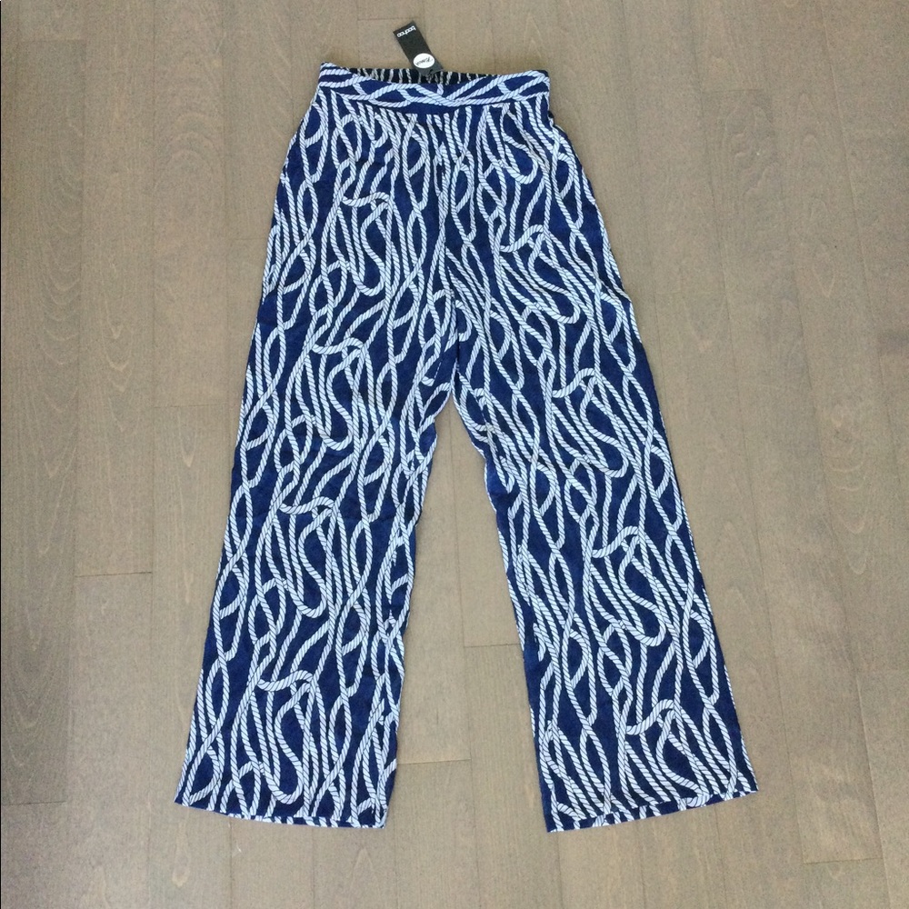 Boohoo Nautical Rope Beach pants Size 8 BRAND NEW
